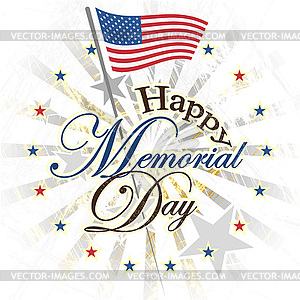 Happy memorial day USA - stock vector clipart