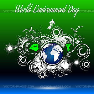 Всемирный день окружающей среды, абстрактный фон - векторный графический клипарт
