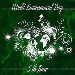 Всемирный день окружающей среды, абстрактный фон - векторный рисунок
