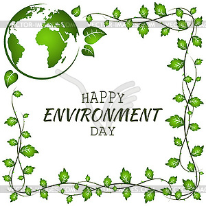 Всемирный день окружающей среды - изображение в векторе / векторный клипарт