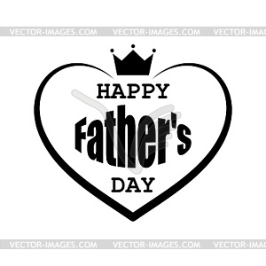 Fathers day, postcard in retro style - vector image