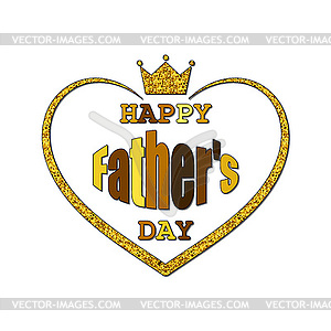 Fathers day, postcard in retro style - vector image