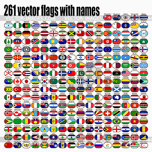 Flags of world - vector clipart / vector image