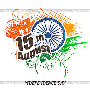 Праздничный фон дня независимости Индии - стоковый клипарт