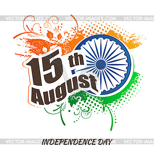 Праздничный фон дня независимости Индии - клипарт в векторном формате