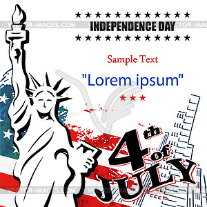 День независимости США - изображение в векторе / векторный клипарт