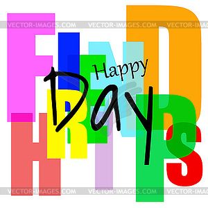 Happy friendship day - vector clip art