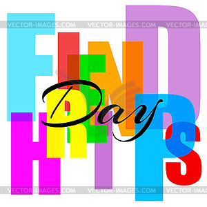 Happy friendship day - vector image