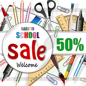 Back to school - vector clip art