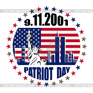 Patriot day, we will never forget - vector image