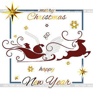 Merry Christmas and happy new year - vector clipart