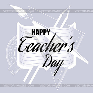 Happy Teacher`s Day - vector image