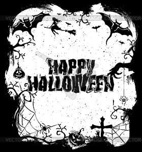 Halloween styled frame design - vector clip art