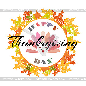 Happy thanksgiving day - vector clipart