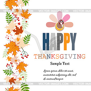 Happy thanksgiving day - vector clipart