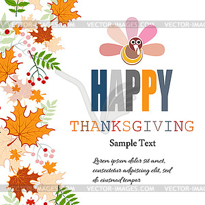 Happy thanksgiving day - vector clip art