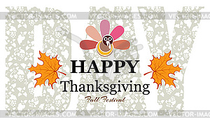 Happy thanksgiving day - vector image