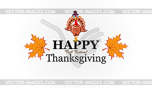 Happy thanksgiving day - vector clipart