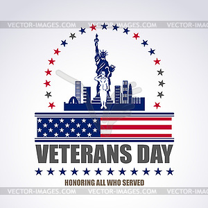 Veterans day, honoring all who served - vector clipart