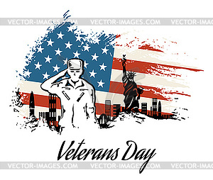 Veterans day, honoring all who served - vector clipart / vector image