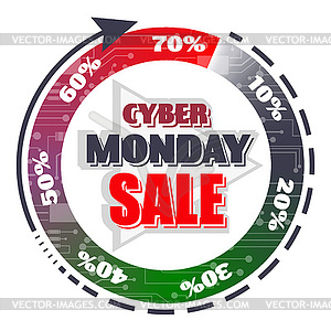 Cyber Monday. sales, discounts - vector clipart