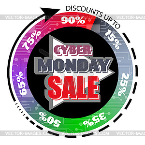 Cyber Monday. abstract poster. banner - vector image