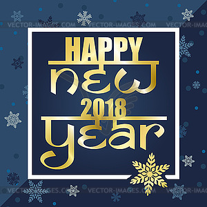 Happy new year 2018 - vector clipart