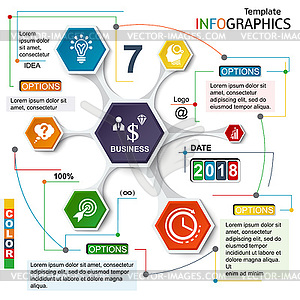 Infographic template. chart. abstract business - vector image