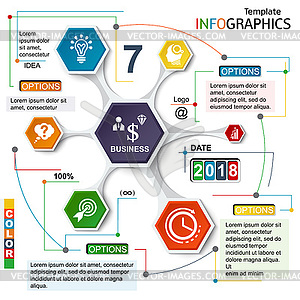 Инфографический шаблон. диаграмма. абстрактный бизнес - стоковое векторное изображение