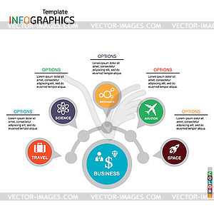 Infographics business template elements - vector clipart