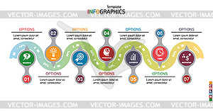 Infographics business template elements - vector clipart