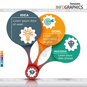 Элементы шаблона бизнес-инфографики - векторизованное изображение клипарта