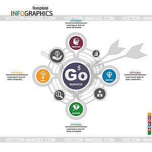 Infographics business template elements - vector image