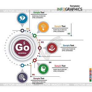 Infographics business template elements - vector image