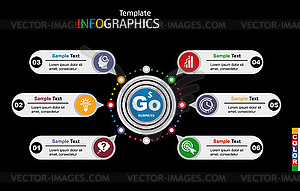 Infographics business template elements - vector clip art