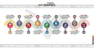 Infographics business template elements - vector clip art