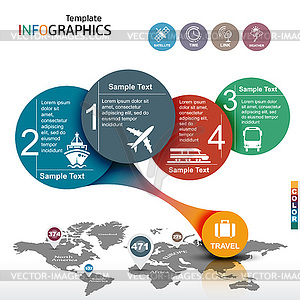 Инфографический шаблон. путешествия, отпуск - векторизованное изображение клипарта