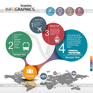 Infographic template. travel, vacation - vector image