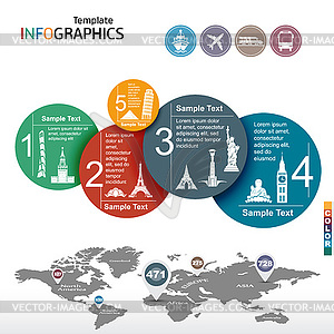 Infographic template. travel, vacation - vector image