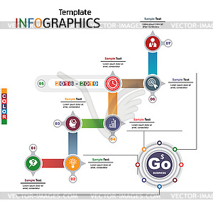 Infographics business template elements - vector clip art