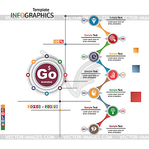 Infographics business template elements - vector clip art