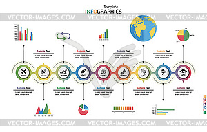 Infographic template. science, technology - vector image