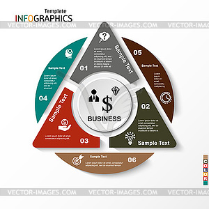 Infographic, geometric graph, business concept - vector image