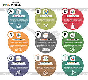 Nfographics template set - vector image
