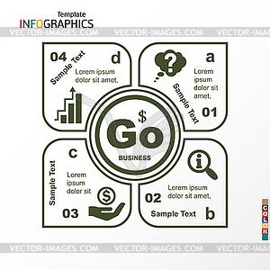 Infographic, geometric graph, business - vector EPS clipart