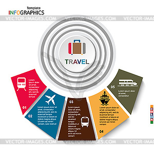 Travel, infographics, transportation - vector clip art