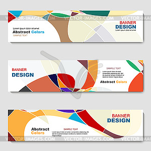 Banner, abstract web template - vector image