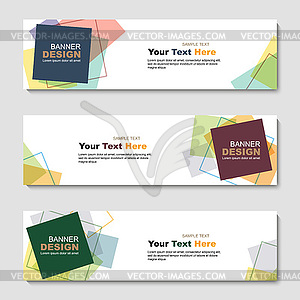 Banner, abstract web template - vector image