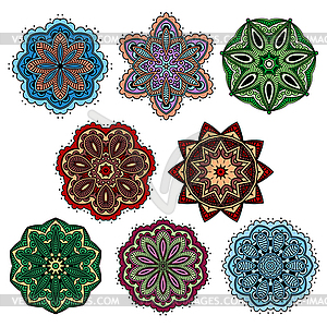 Paisley floral pattern or Indian mandala ornaments - vector image