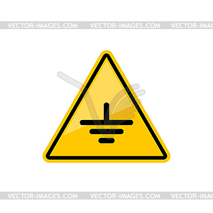 Earth terminal electric grounding isolate triangle - vector image